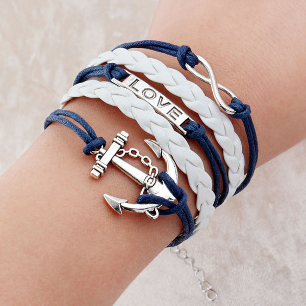 Vintage Braided Anchors Bracelete