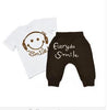 Smile Face Printed Cute T-shirts+ pants